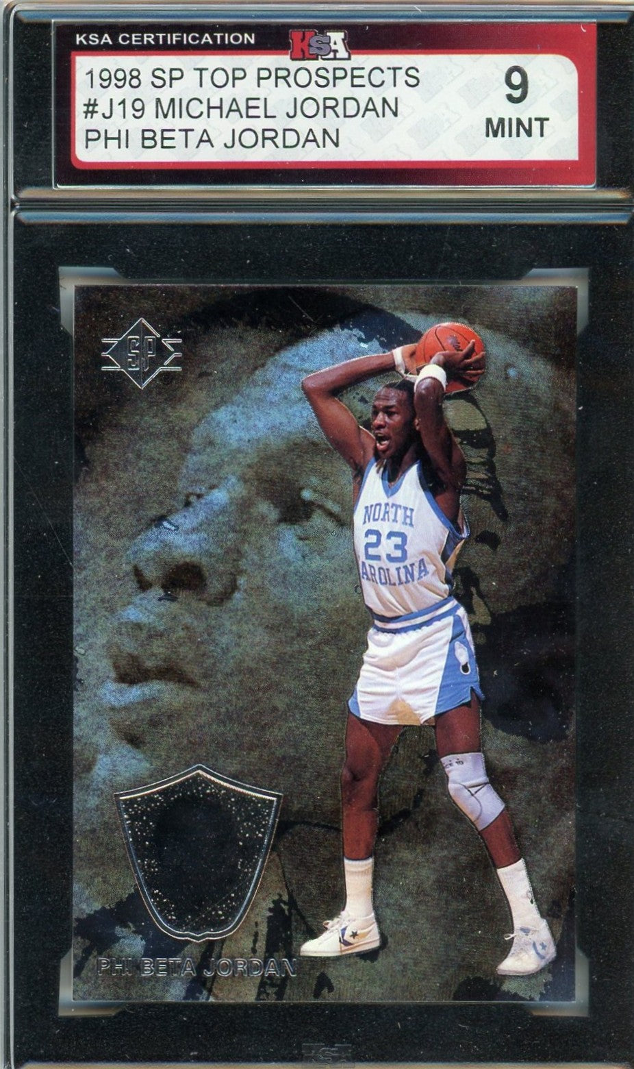 1998 UD SP Top Prospects Michael Jordan Phi Beta Graded Card #J19 KSA 9
