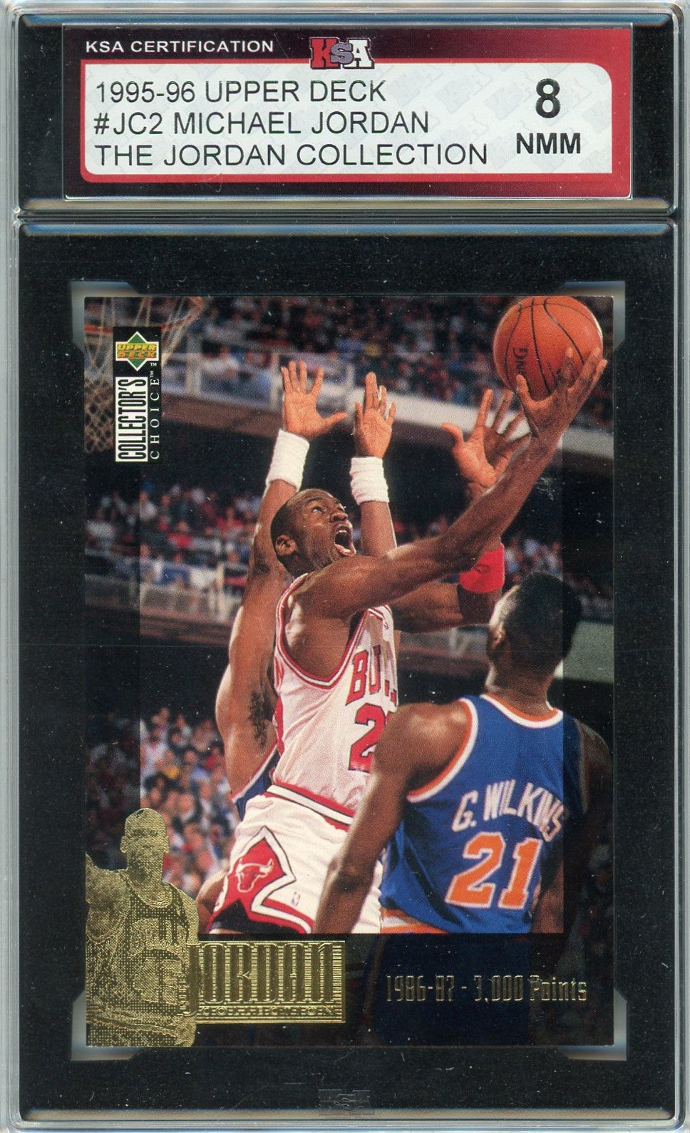 1995/96 Upper Deck Jordan Collection Michael Jordan Graded Card #JC2 KSA 8