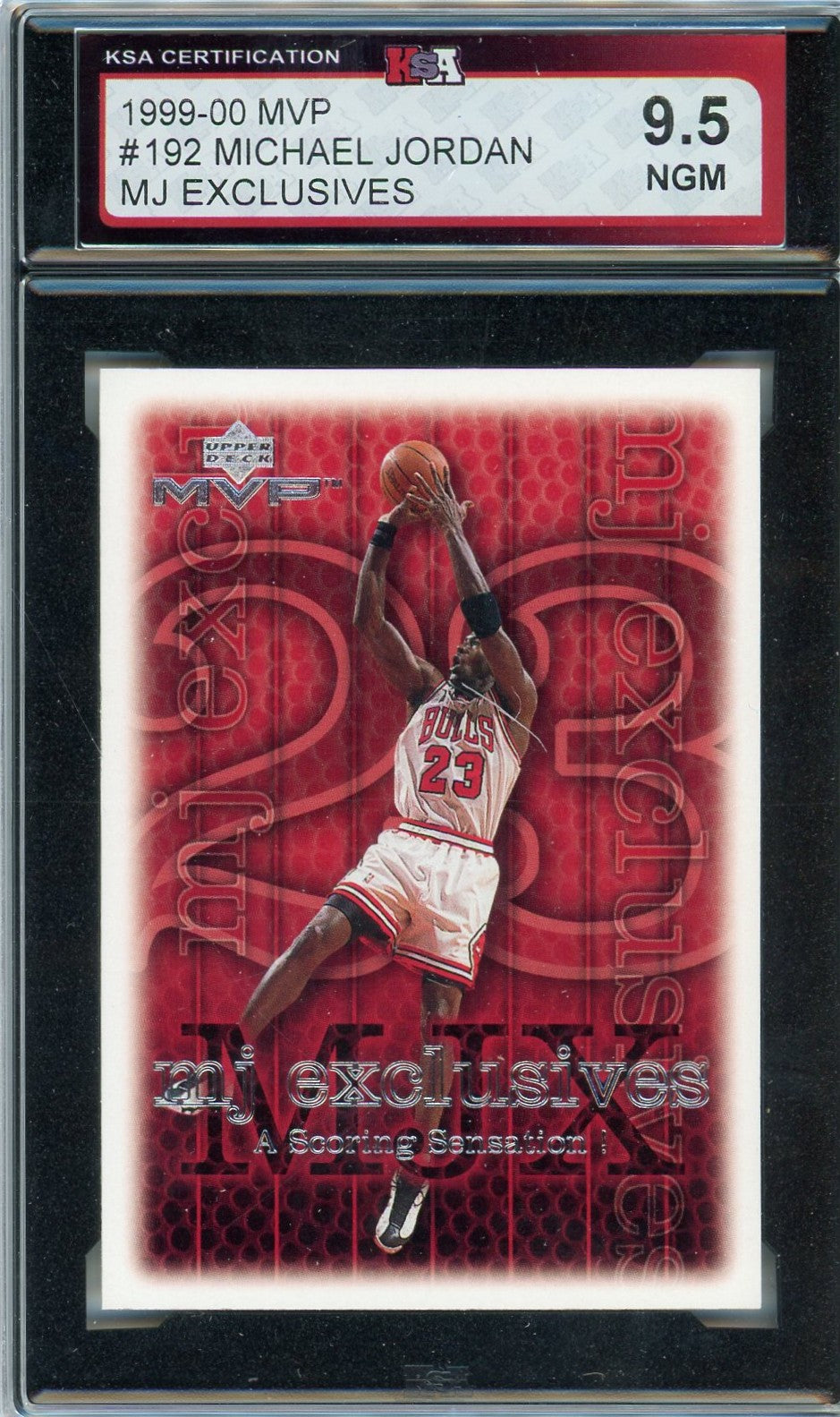 1999/00 UD MVP MJX Michael Jordan Graded Card #192 KSA 9.5