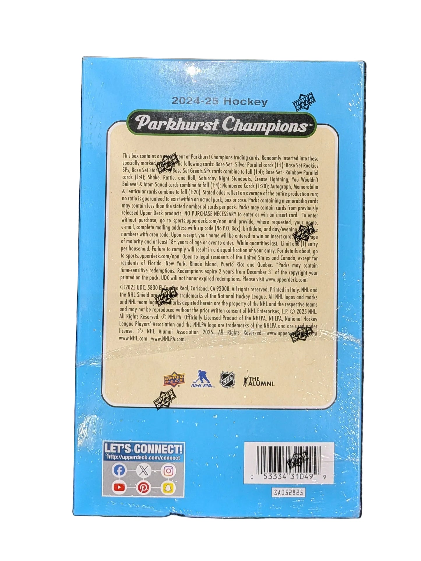 2024/25 Parkhurst Champions Hockey Cards Hobby Box (21 Packs) Macklin Celebrini Rookie