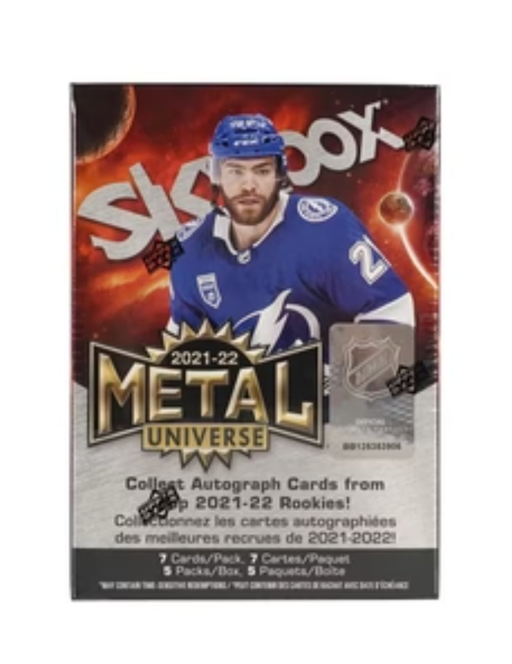 2021/22 Skybox Metal Universe Hockey Cards Blaster Box (5 Packs)