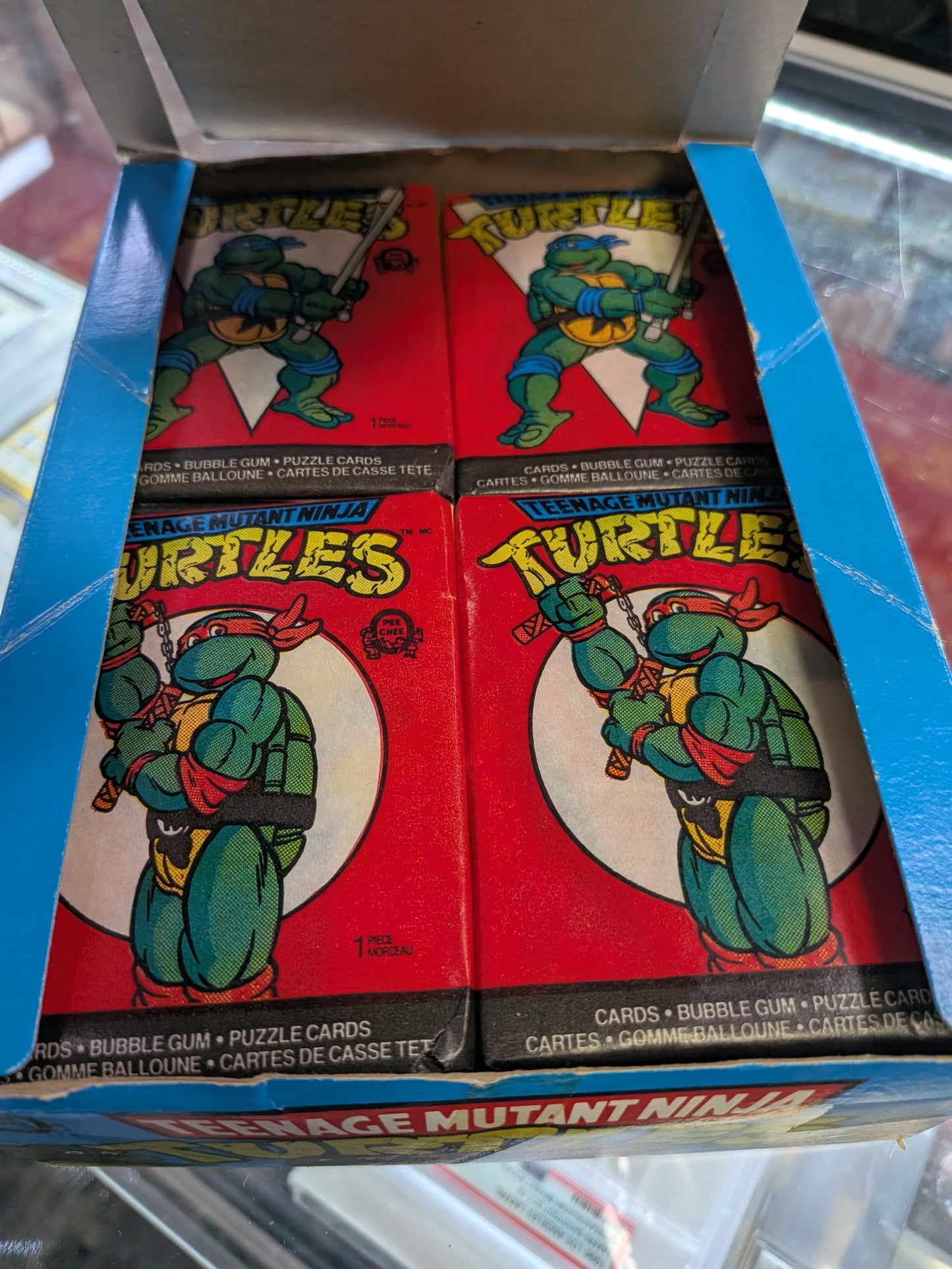 1990 O-Pee-Chee TMNT Ninja Turtles Series 2 Display Box – Rare Canadian Variant (48 Packs)