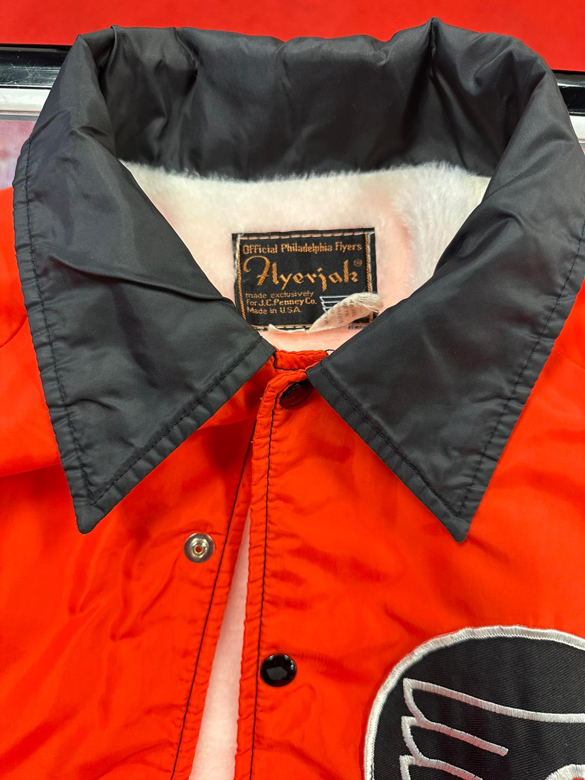 1970s Vintage Philadelphia Flyers Coach/Trainer Jacket — Made in USA — Ayerjak J.C. Penney