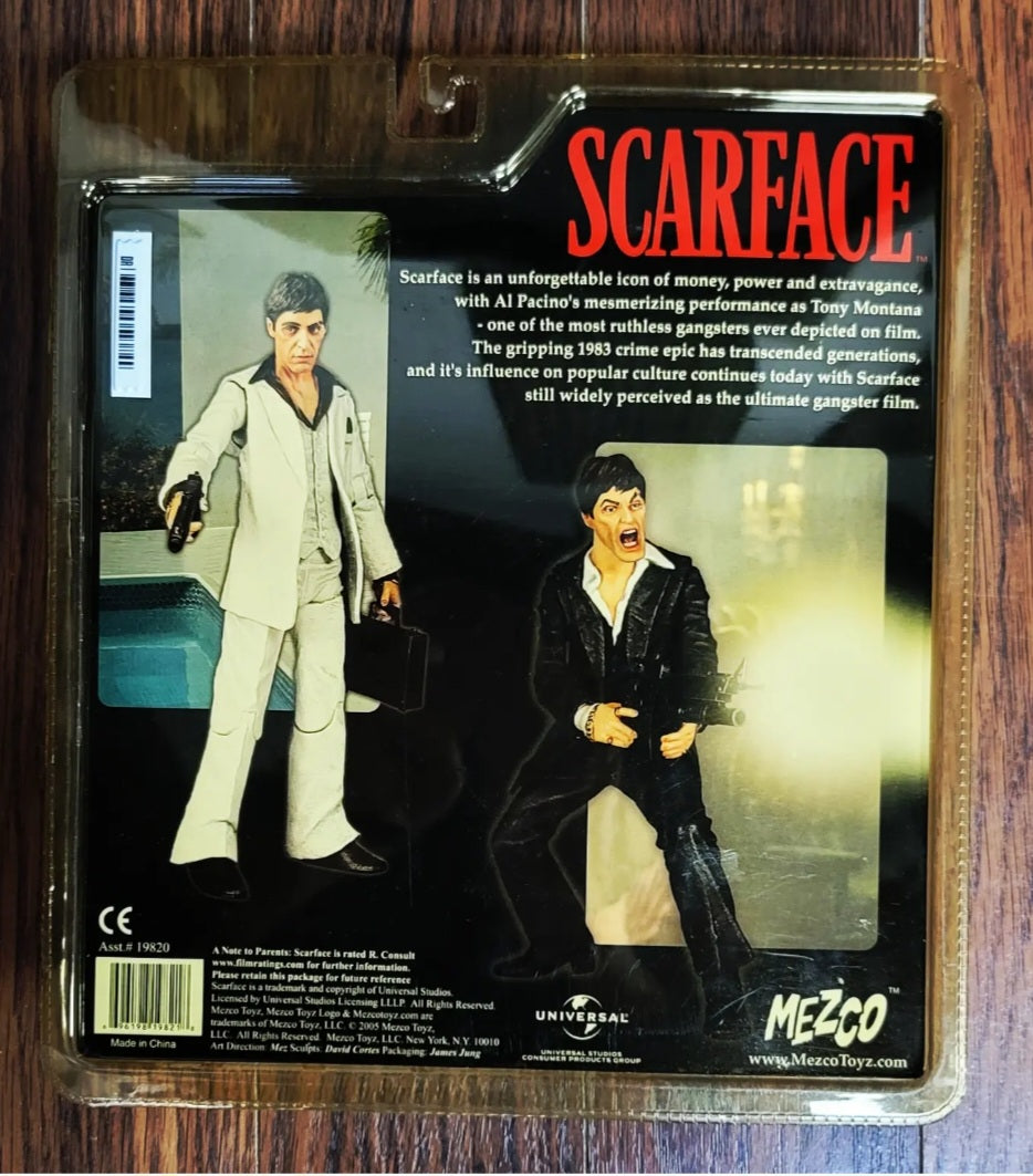 Scarface Tony Montana The Player White Suit Action Figure 2005 Mezco