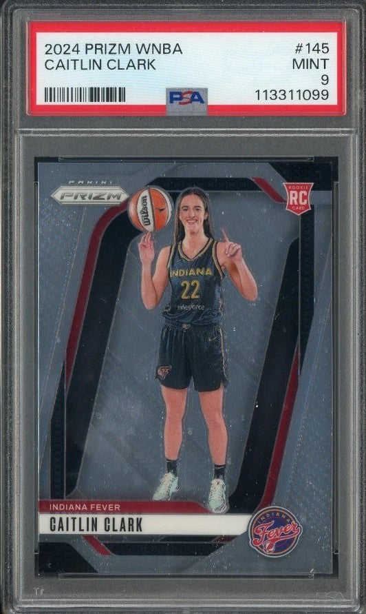 2024 Panini Prizm Caitlin Clark Fever #145 Graded Rookie Card PSA 9