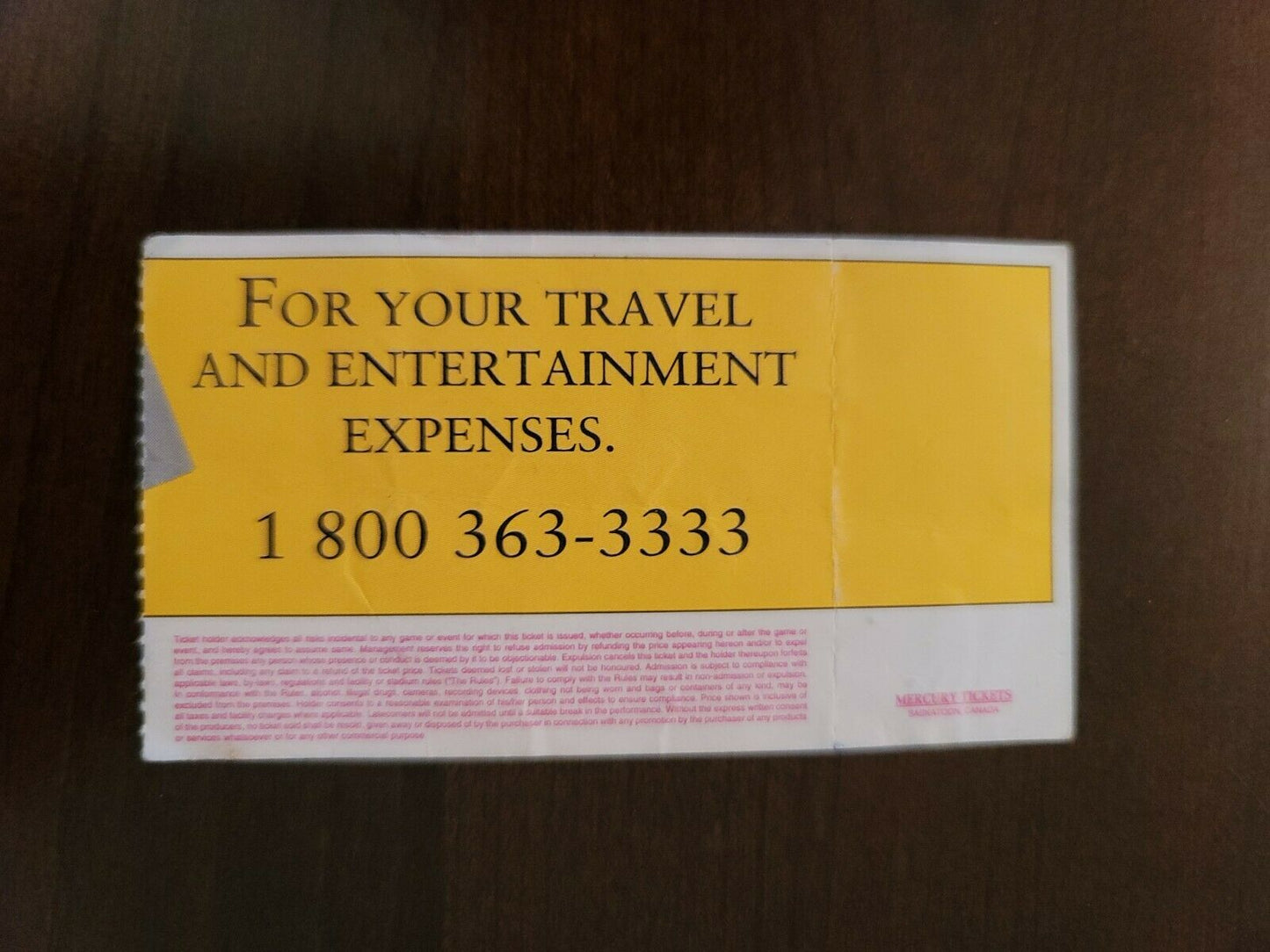 RUSH 1997, Toronto Molson Amphitheater Ticket Stub Neil Peart, Lee, Lifeson