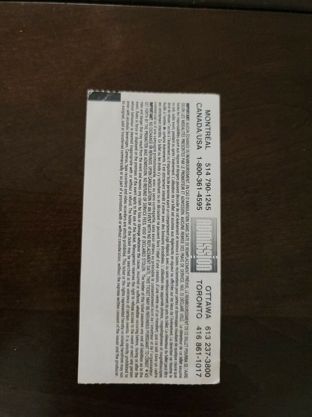 Another Roadside Attraction 1989, Vermont Vintage Original Concert Ticket Stub