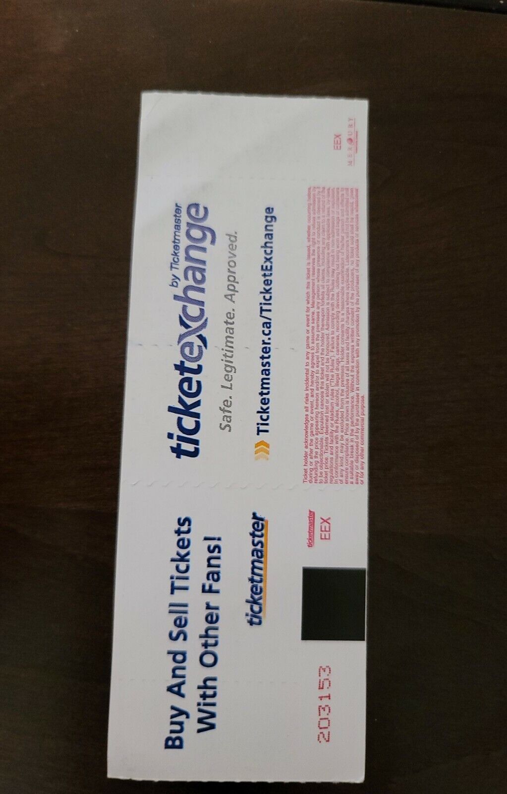 Burton Cummings 2008 Toronto Molson Amphitheater Original Concert Ticket Stub