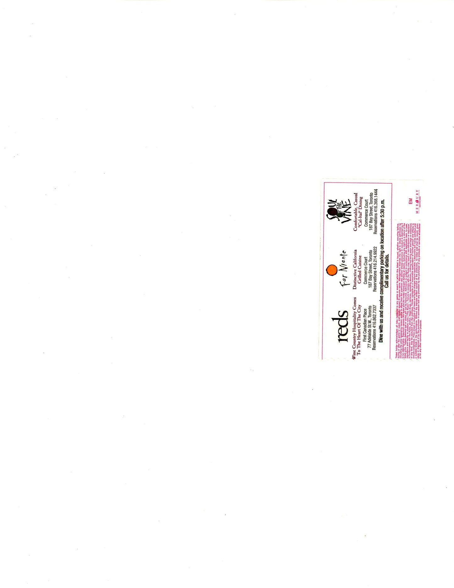 Original Jerry Seinfeld Vintage Concert Ticket Stub Massey Hall (Toronto, 2002)