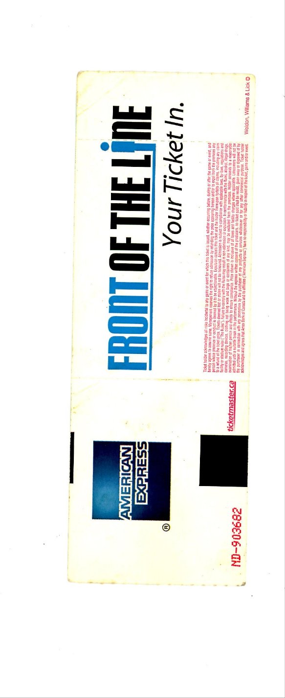 Stompin Tom Connors Vintage Concert Ticket Stub Casino Rama (Orillia, 2009)