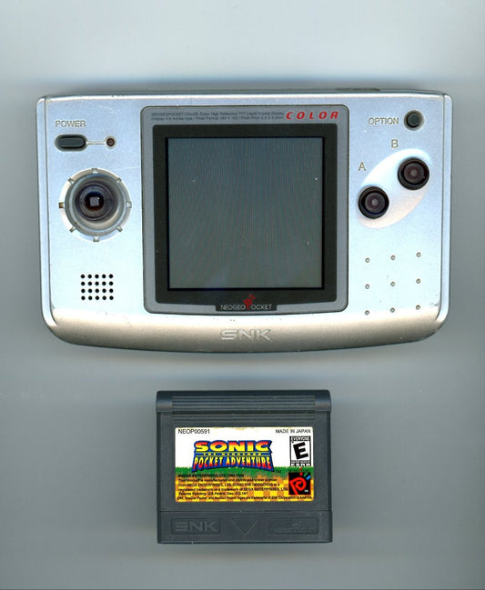 Original Neo Geo Pocket Color Handheld Video Game System Plus Sonic
