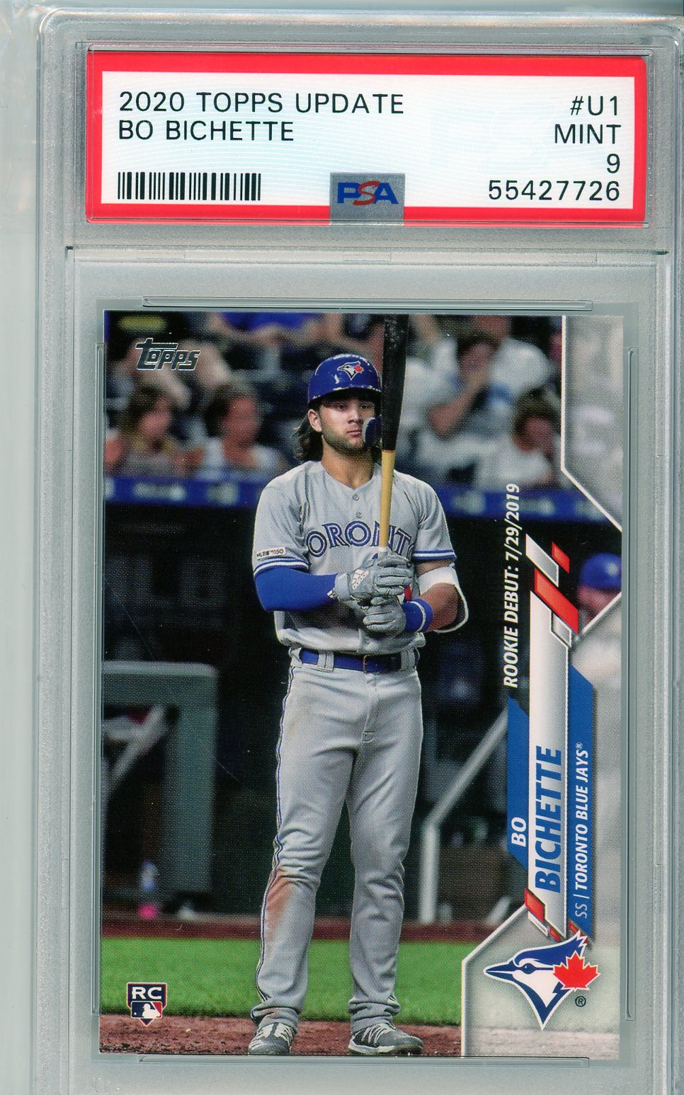  2020 Topps Baseball #78 Bo Bichette Rookie Card - 1st