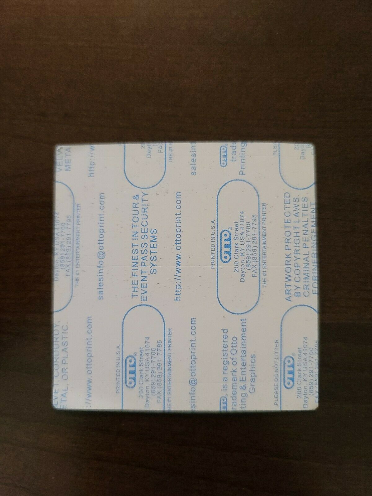 RUSH 2010 Original Vintage Back Stage Pass Concert Ticket Stub Time Machine Tour