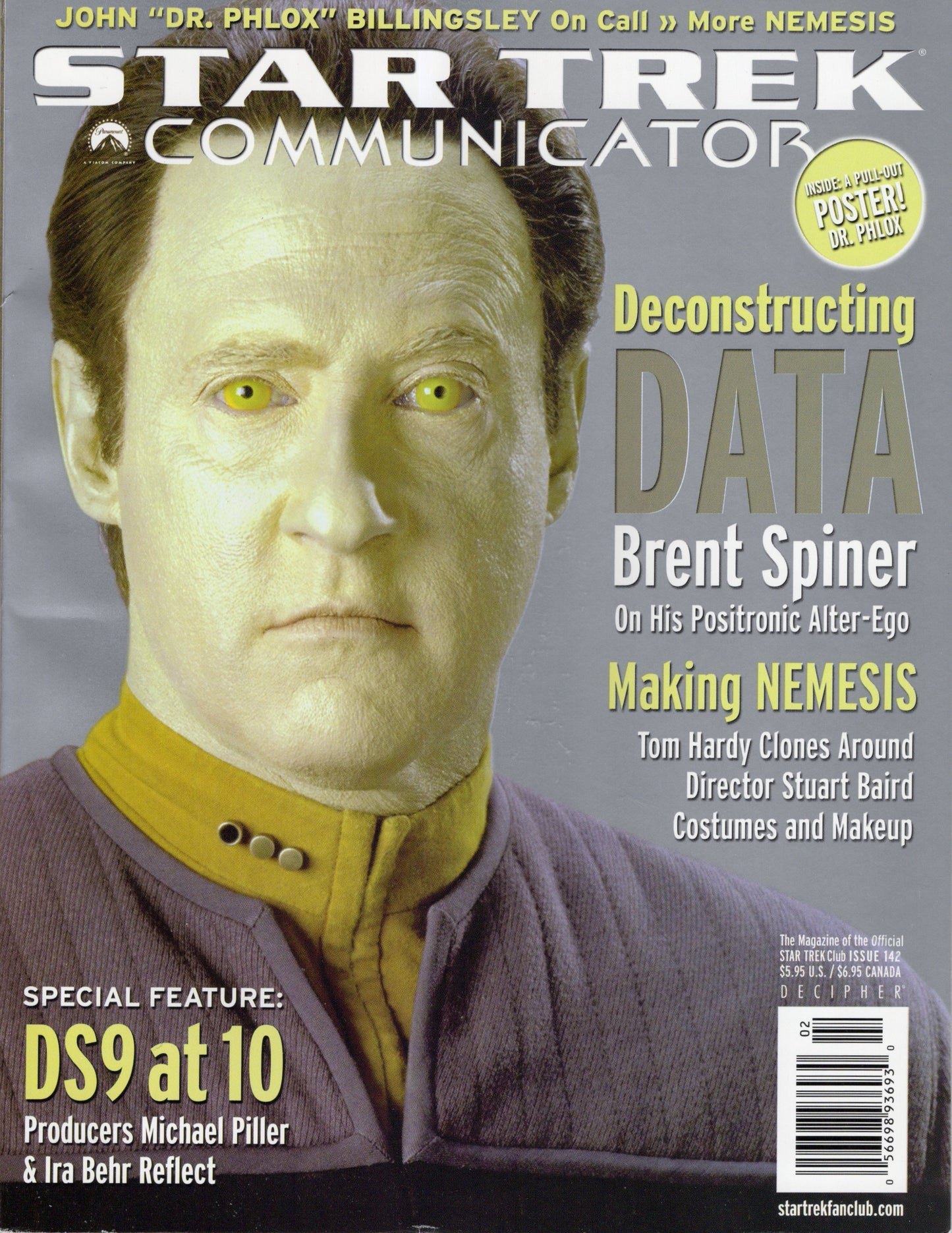 Star Trek Communicator Issue 142 (Feb/Mar 2003) Vintage Magazine