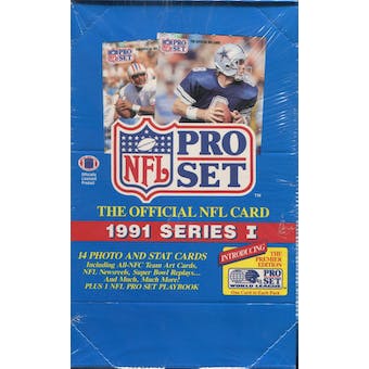 1991 Pro Set NFL Football Card Series One Wax Box (36 Packs) Bill Belichick Rookie