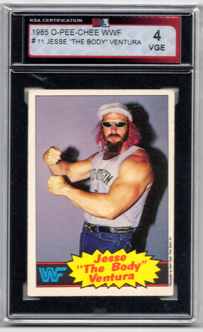 1985 Topps WWF Jesse "The Body" Ventura Wrestling Card #11 KSA 4.0
