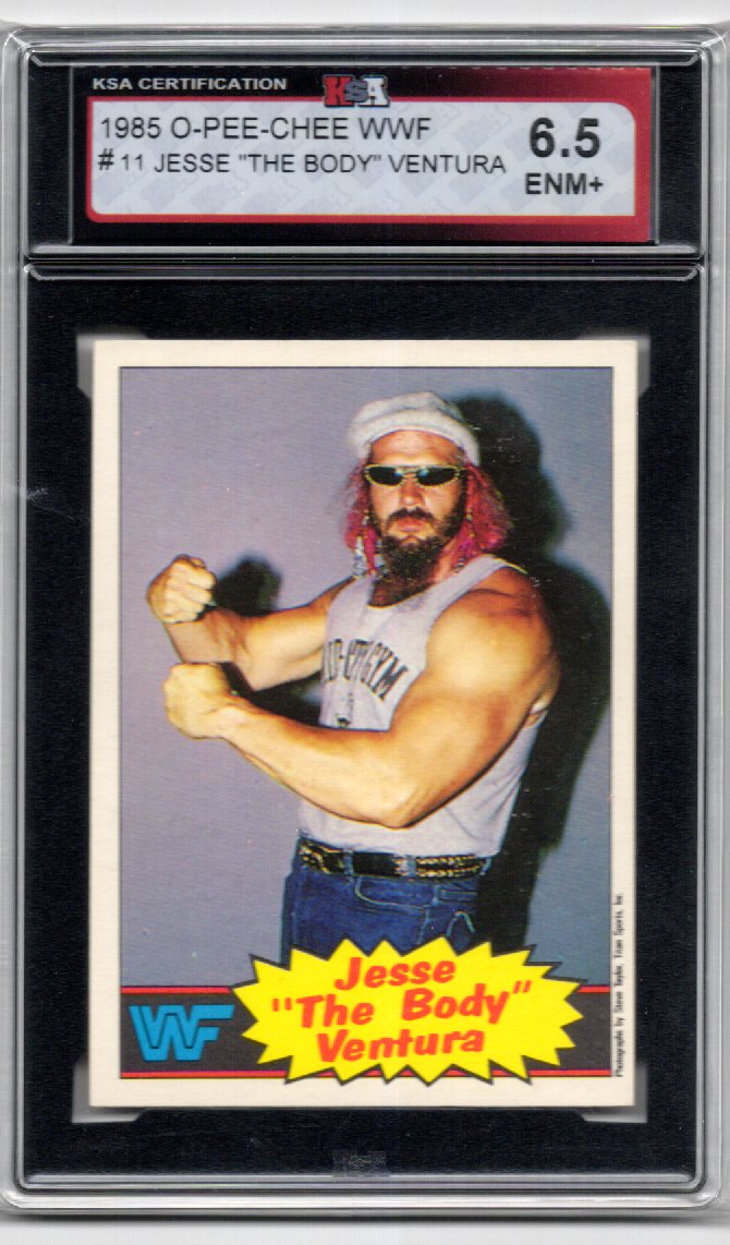 1985 Topps WWF Jesse "The Body" Ventura Wrestling Card #11 KSA 6.5