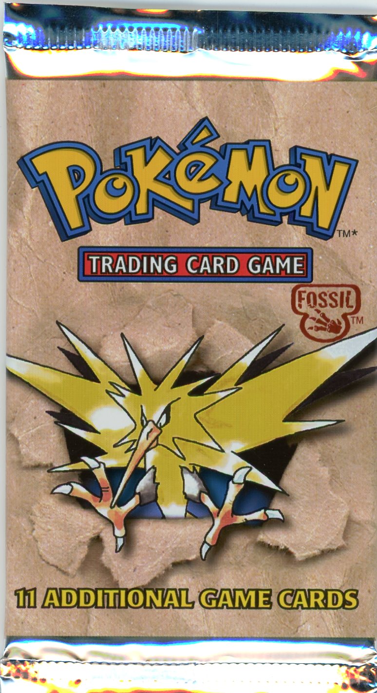 1999 Vintage Pokemon Fossil Booster Pack Sealed Wizards of the Coast (Weighed Heavy)