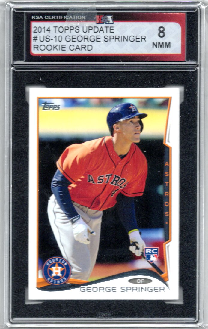 2014 Topps Update George Springer Graded Rookie Card #US10 KSA 8