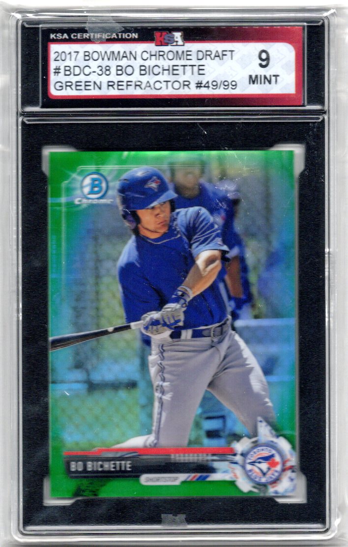 2017 Bowman Chrome Draft Bo Bichette Graded Rookie Card #BDC-38 KSA 9