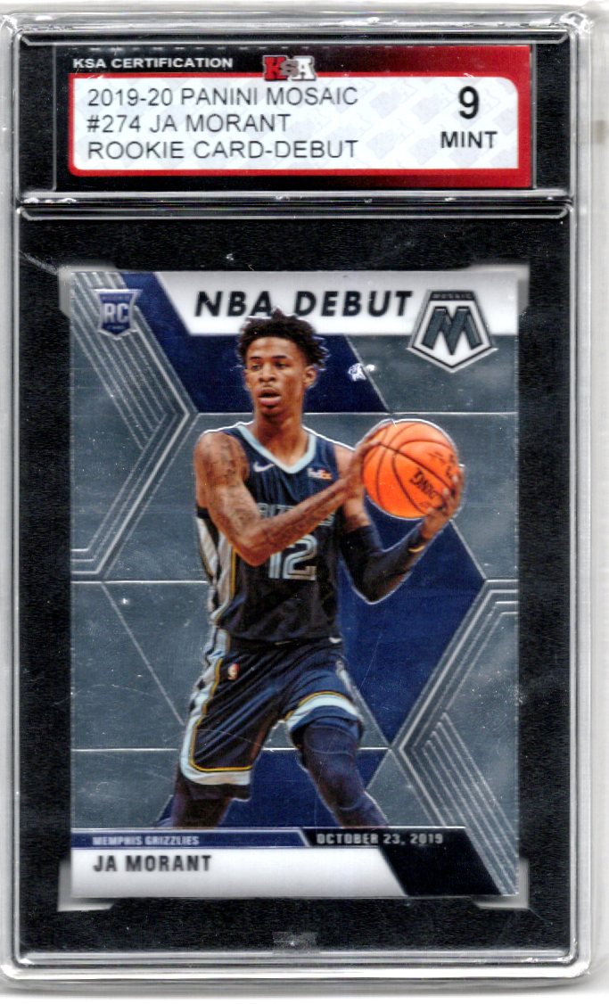 2019/20 Panini Mosaic JA Morant Rookie Card-Debut KSA 9.0