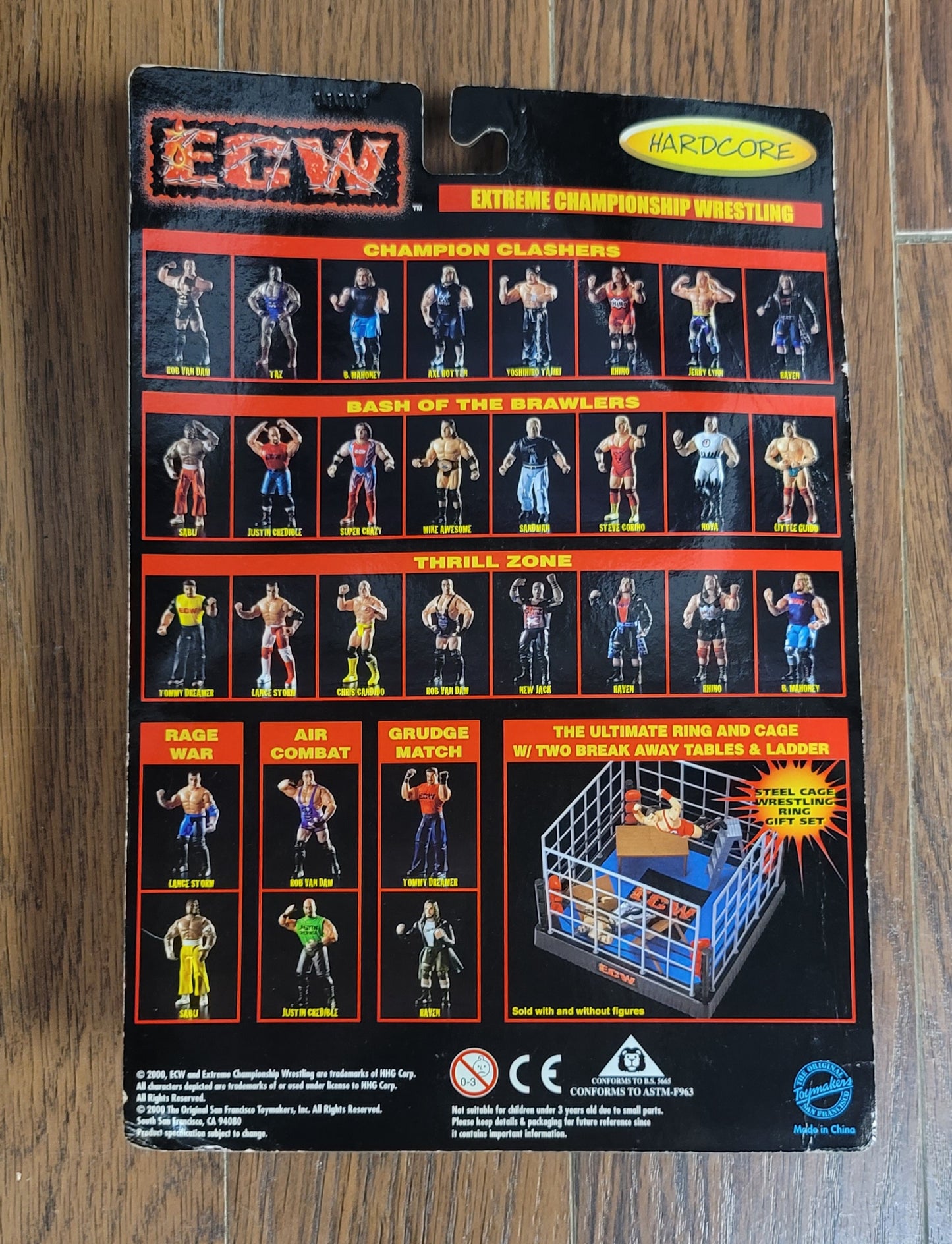 2000 Toy Makers ECW Rob Van Dam Champion Clashers Hardcore Wrestling Action Figure