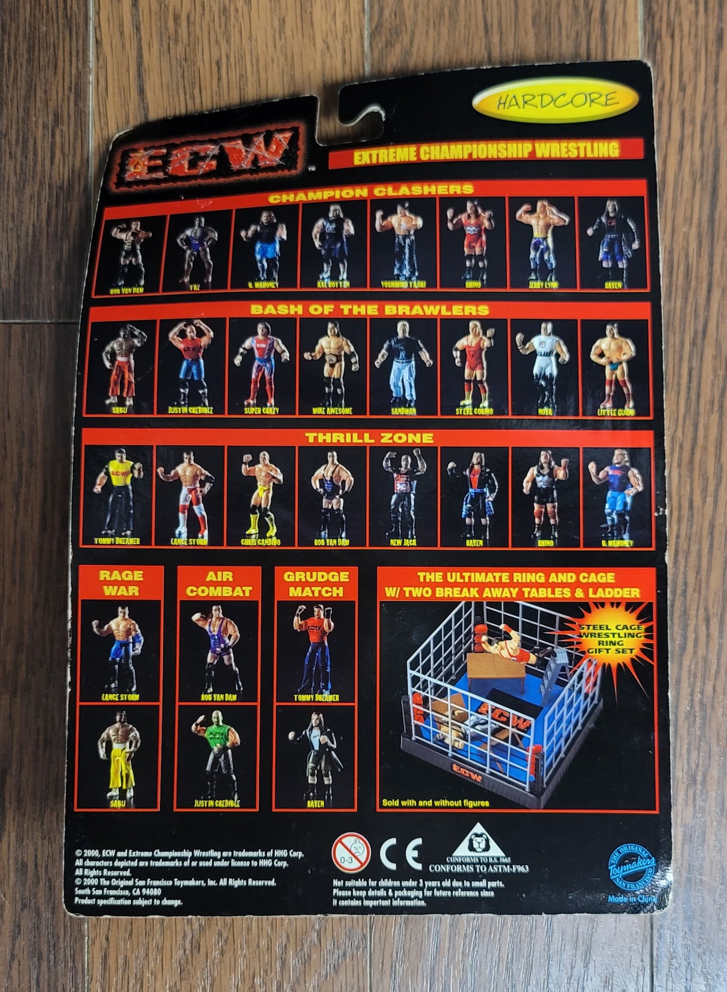 2000 Toy Makers ECW Steve Corino Bash Brawlers Hardcore Wrestling Action Figure