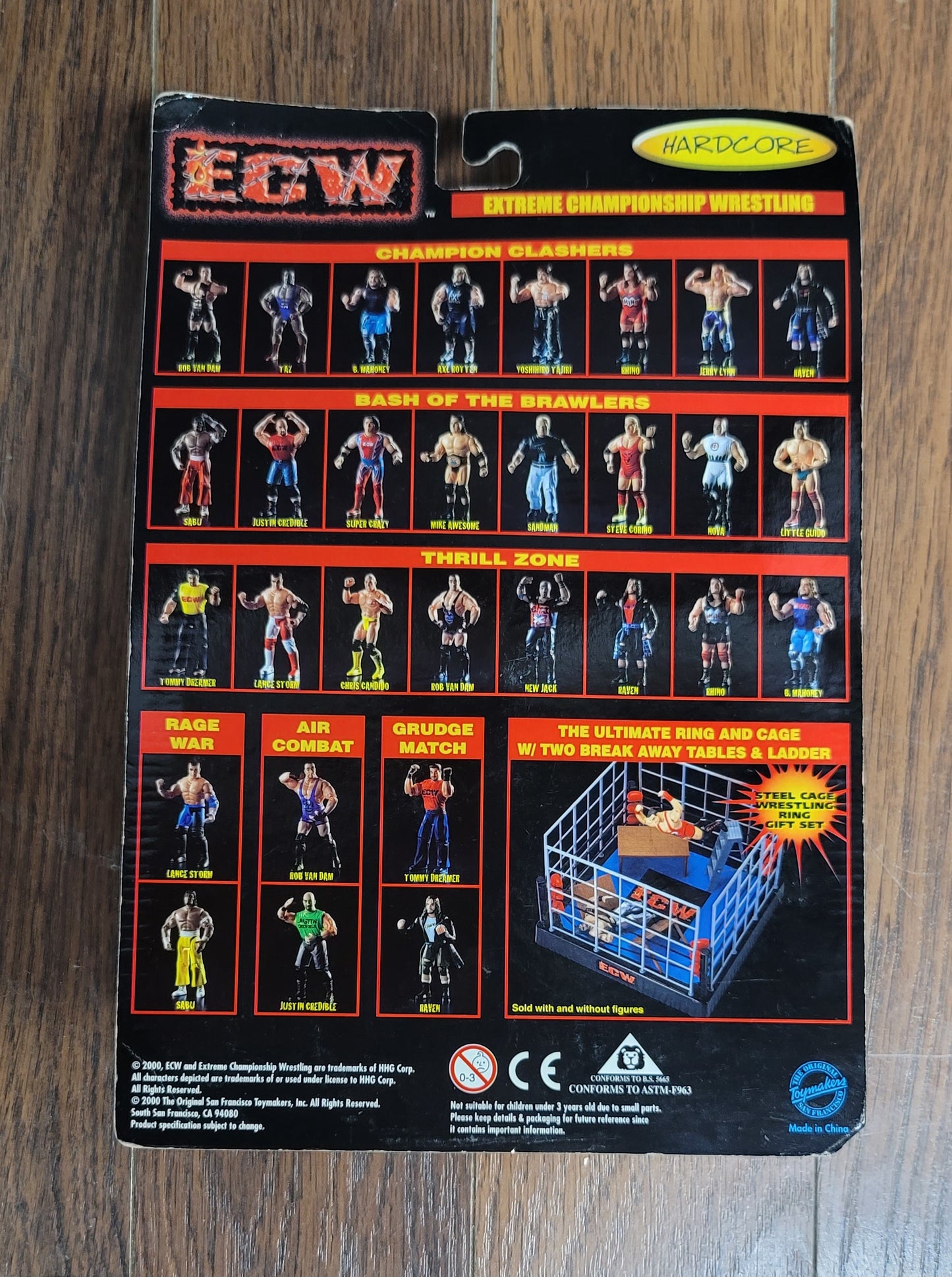 2000 Toy Makers ECW Justin Credible Bash Brawlers Hardcore Wrestling Action Figure