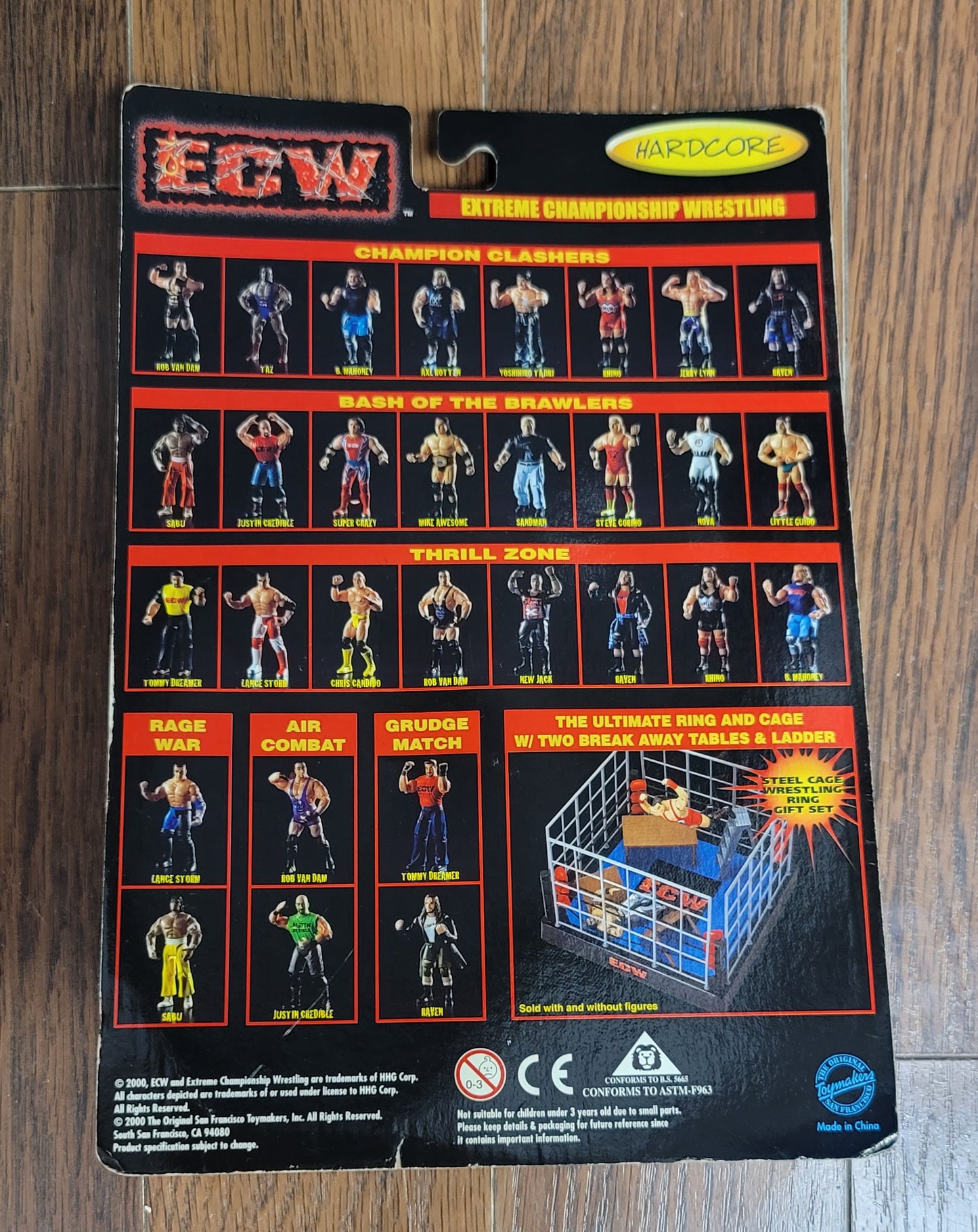 2000 Toy Makers ECW Sabu Bash Brawlers Hardcore Wrestling Action Figure