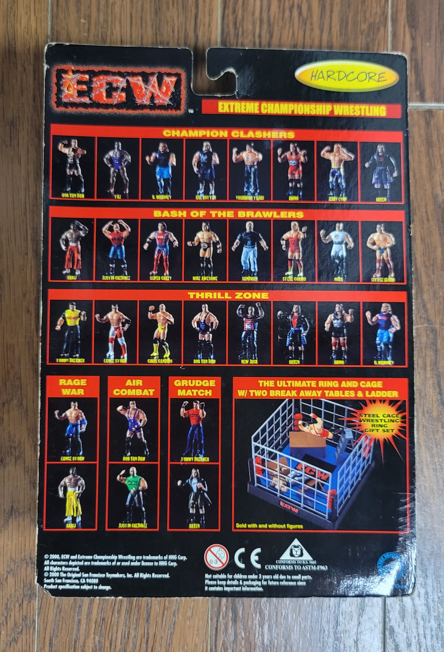 2000 Toy Makers ECW Rob Van Dam Thrill Zone Hardcore Wrestling Action Figure