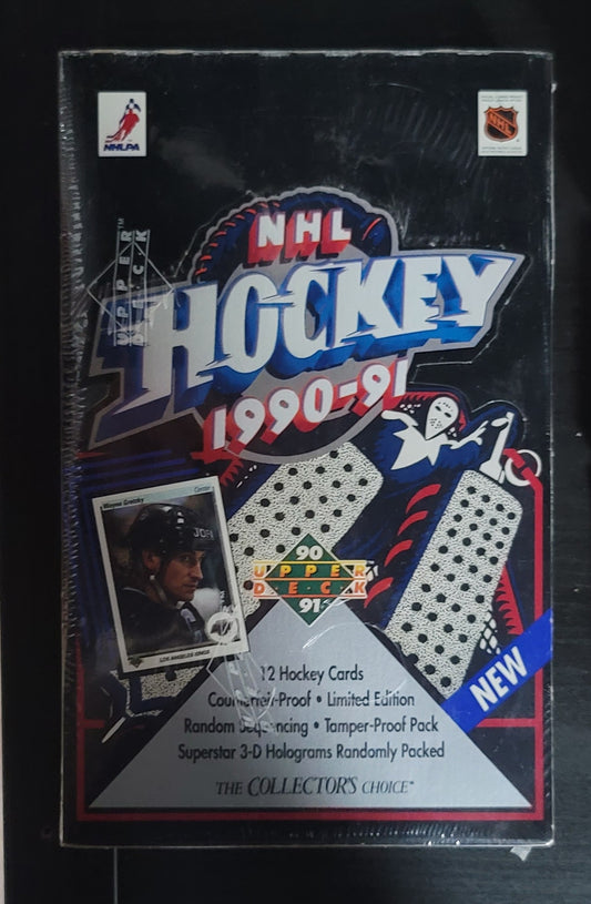 1990/91 Upper Deck Hockey Card Wax Box Low Series (36 Packs)