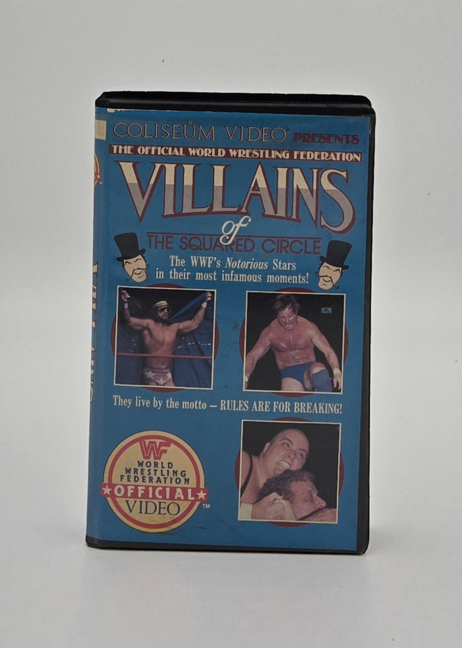 1986 WWF Villains of the Squared Circle Clamshell Case VHS Tape