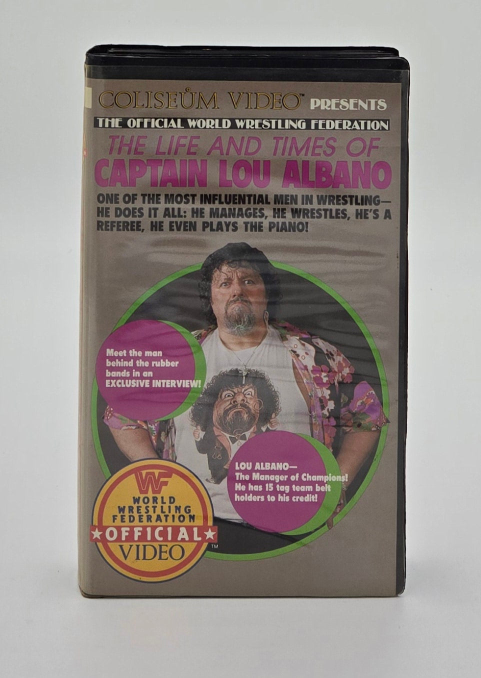 1986 WWF The Life and Times of Captain Lou Albano Clamshell VHS Tape