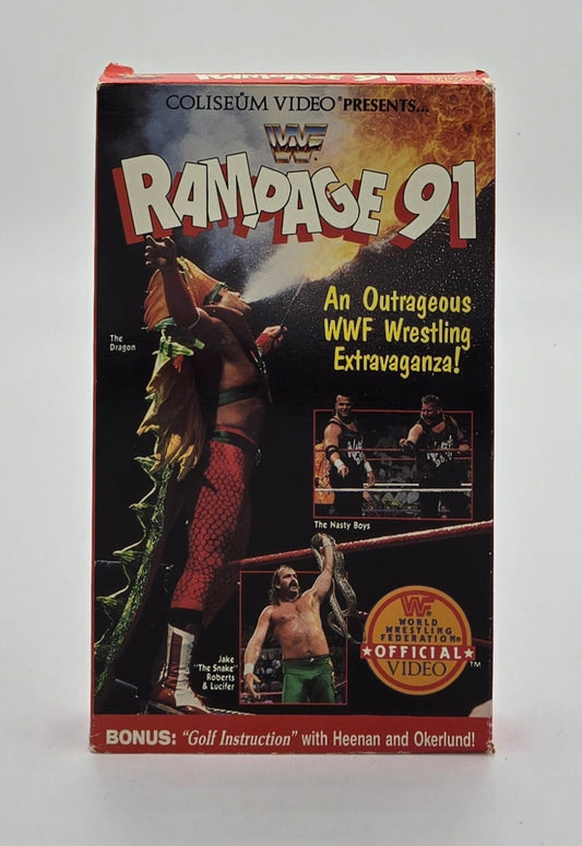 1991 WWF Rampage ‘91 VHS Tape