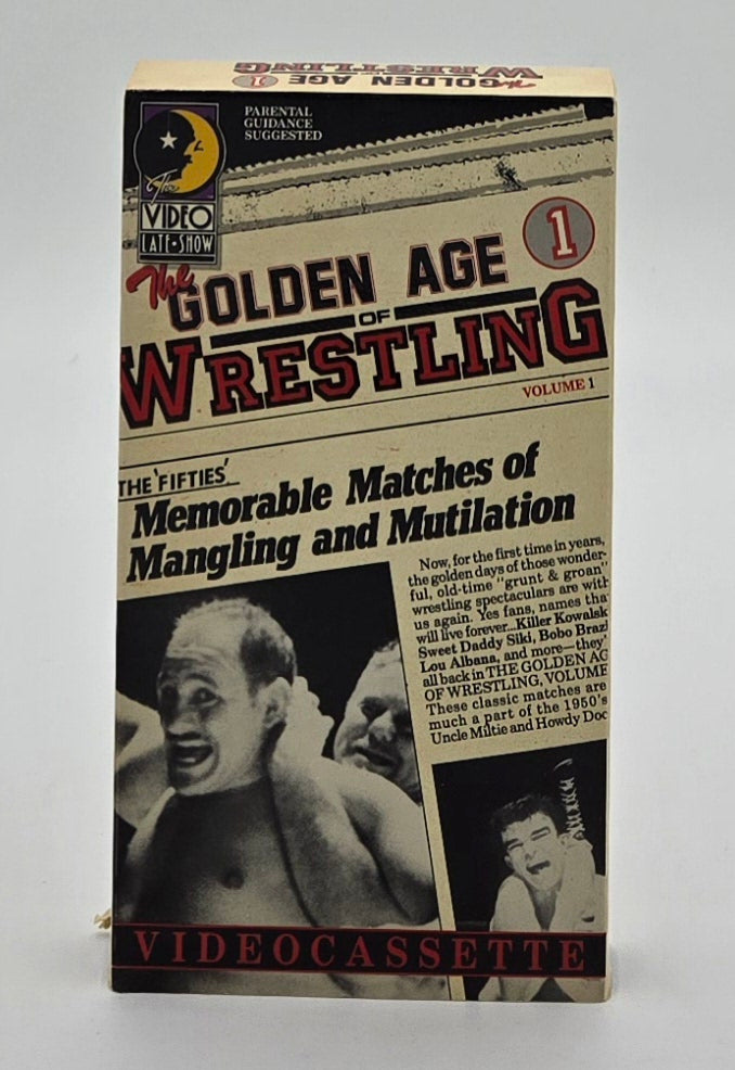 1986 Video Late Show The Golden Age of Wrestling Vol. 1 VHS Tape