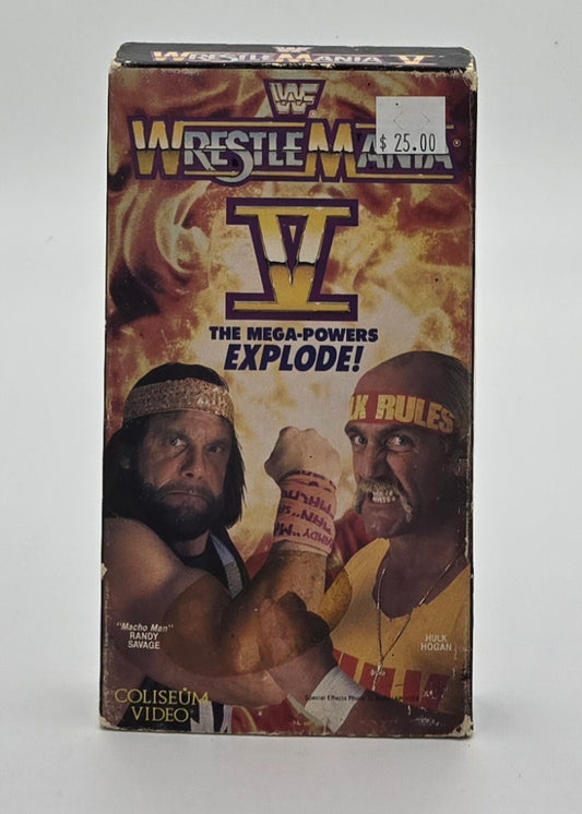 1989 WWF Wrestlemania V VHS Tape