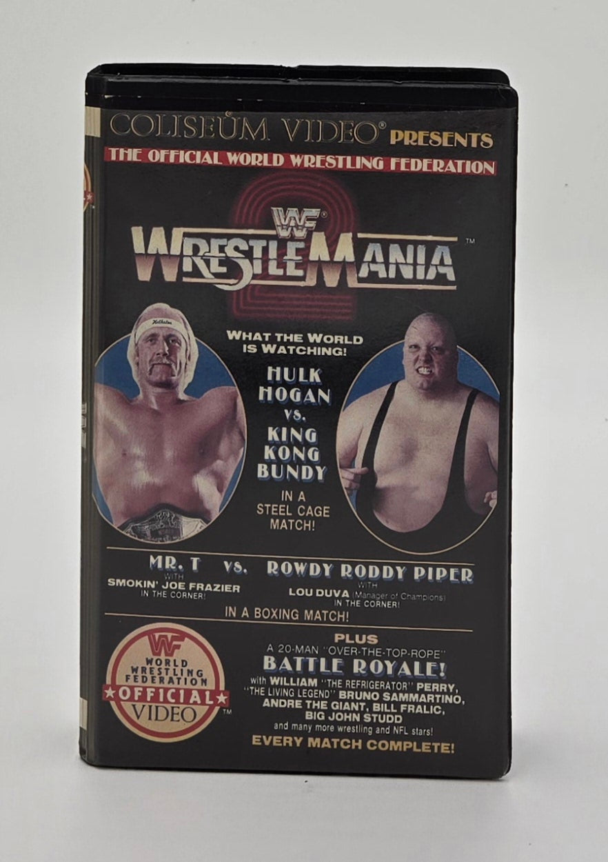 1986 WWF Wrestlemania II Clamshell VHS Tape