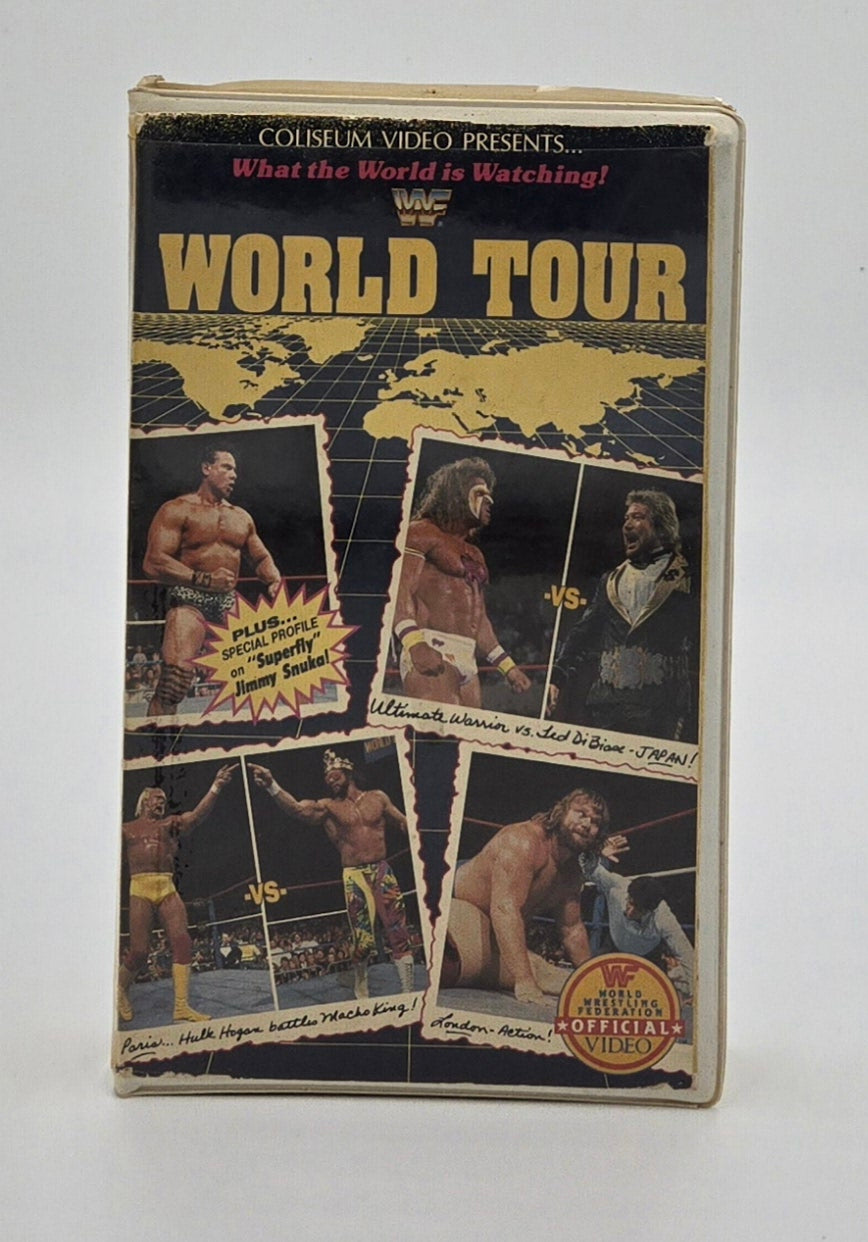 1990 WWF World Tour Clamshell VHS Tape