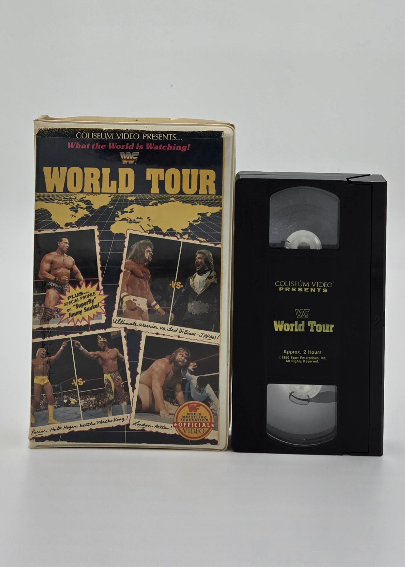 1990 WWF World Tour Clamshell VHS Tape