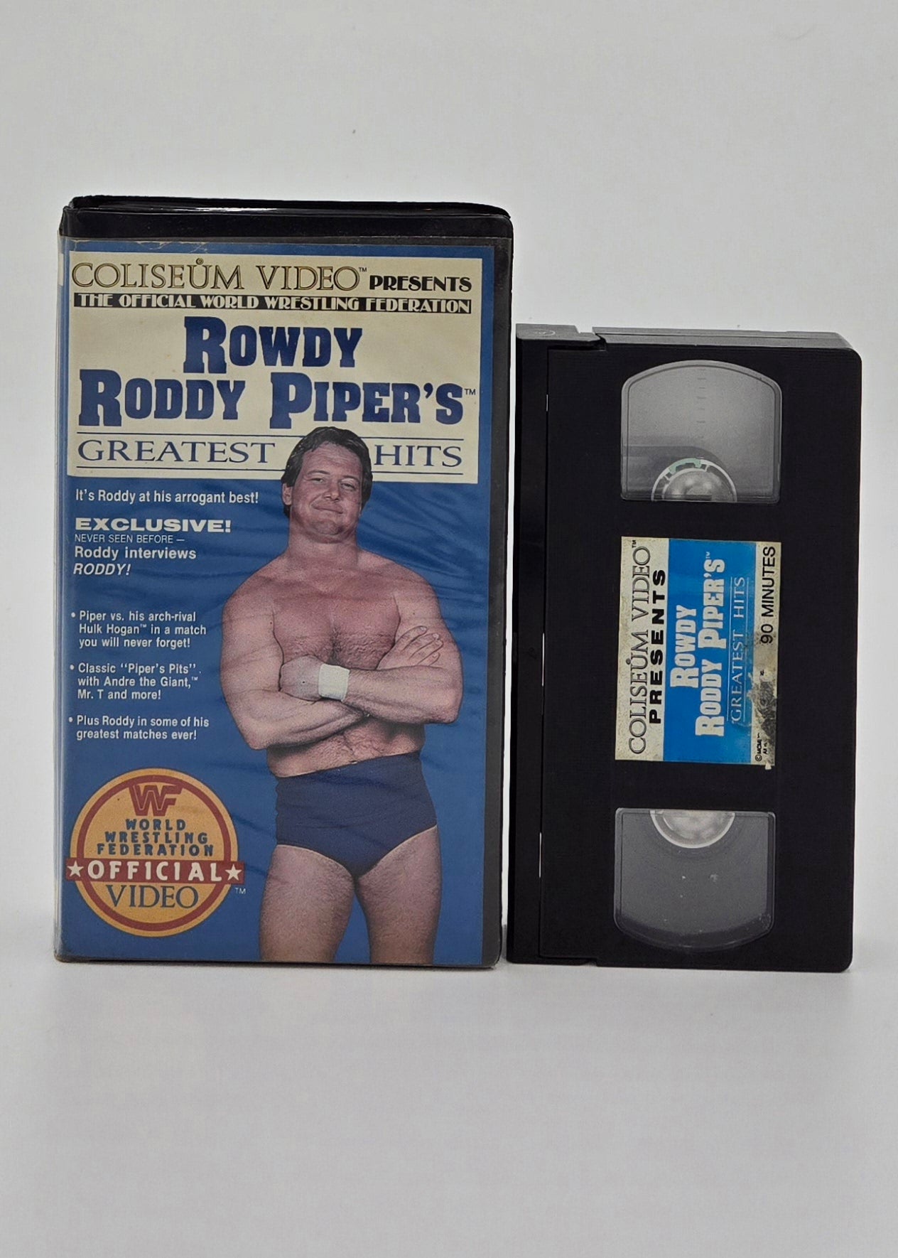 1985 WWF Rowdy Roddy Piper’s Greatest Hits Clamshell VHS Tape