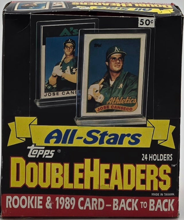 1989 Topps Double Headers All-Stars Wax Box (24 Packs)