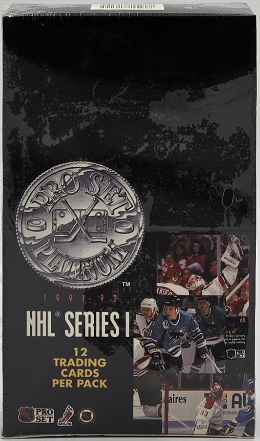 1991 Pro Set Platinum Hockey Series 1 Cards Hobby Box (36 Packs)