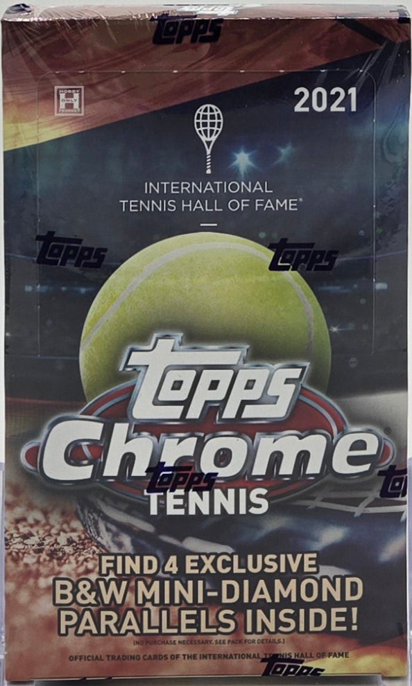 2021 Topps Chrome Tennis Cards Hobby Box (16 Packs)