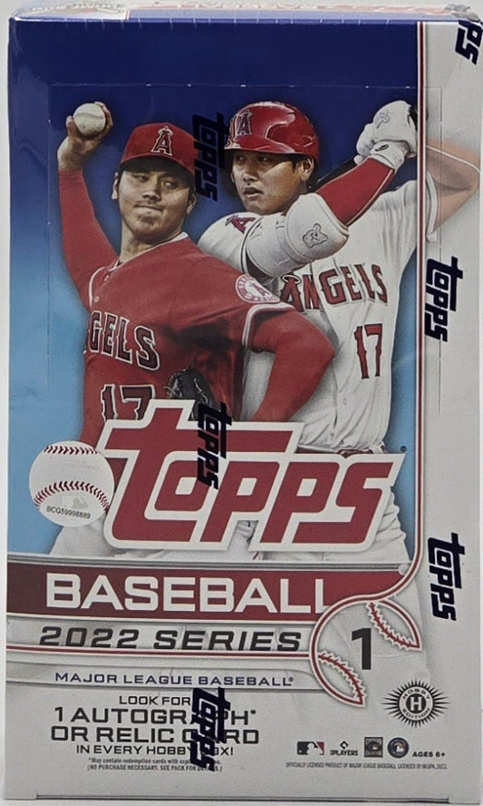 2022 Topps Baseball Cards Series One Hobby Box (24 Packs) 1 Autograph Or Relic Inside