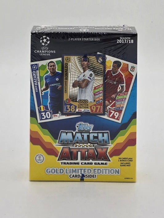 2017/18 Topps Match Attax Trading Card Game 2-Player Starter Box Includes Gold Ronaldo Card