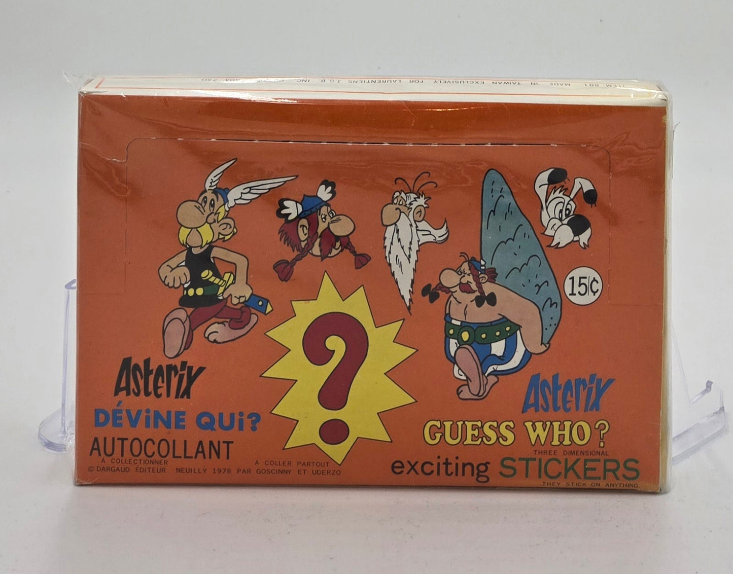 1978 Asterix Guess Who? Three Dimensional Stickers Box