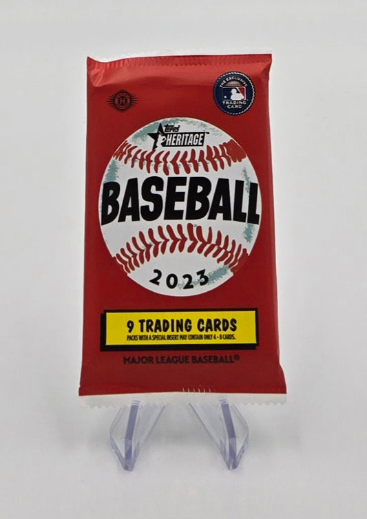 2023 Topps Heritage Baseball Card Pack (9 cards)