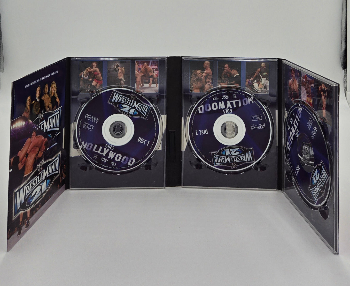 2005 WWE Wrestlemania 21 Goes Hollywood Collector's Edition 3-Disc DVD Set