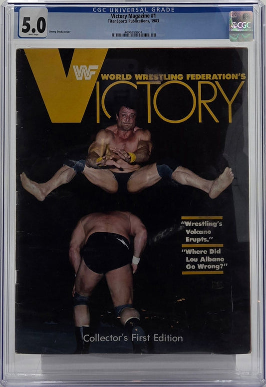 1983 Victory Magazine Issue #1 Graded CGC 5.0 Jimmy Snuka Cover Pre-WWF Mag Extremely Rare!