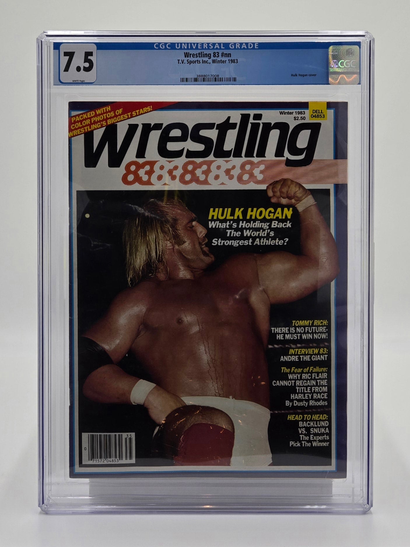 1983 Wrestling 83 Magazine Graded CGC 7.5 Very Early Hulk Hogan Cover Newsstand Edition